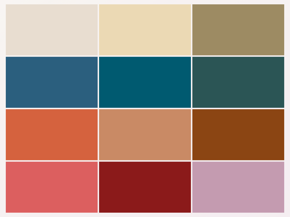 Dark Autumn color palette