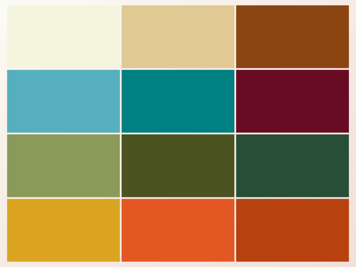 True Autumn color palette